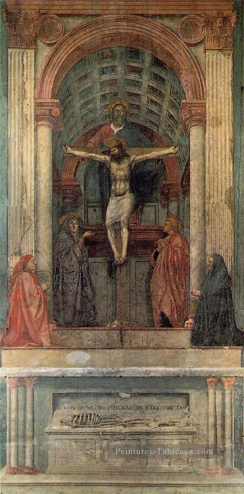Trinité Christianisme Quattrocento Renaissance Masaccio Peintures à l'huile